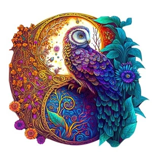 Wooden Jigsaw Puzzle Owl Puzzles For Kids Toy Adults Educational Puzzles Gift - Picture 1 of 1