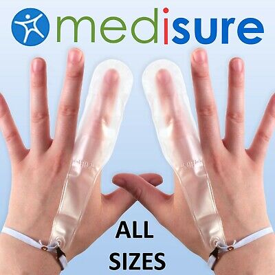 2 X MEDICAL FINGER STALLS S/M/L/XL Bandage/Cast/Dressing Cover Water Protector • 3.48£
