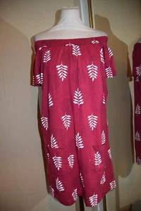 WHITE STUFF Beach Tunic Mini Dress 8 Cotton Top Bardot Off Shoulder Pink White - Picture 1 of 15