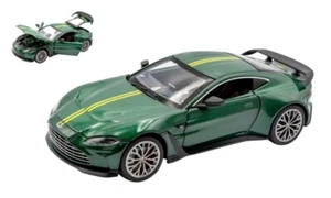 Modellino auto scala 1:24 ASTON MARTIN V12 VANTAGE GREEN diecast modellismo - Foto 1 di 1