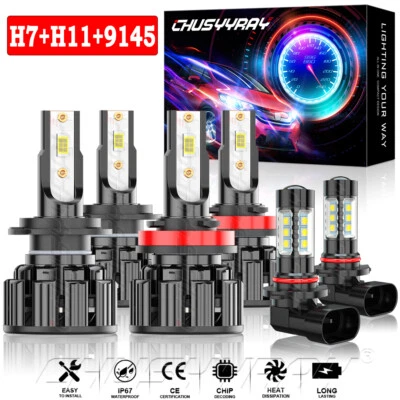 Combo faros LED haz alto bajo + bombillas antiniebla para Hyundai Veracruz 2007-2011 Foto 1 de 4