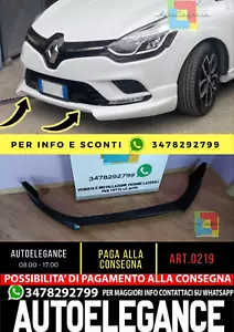 🔥0219 RENAULT CLIO 4 IV 2016-2019 SOTTO PARAURTI ANTERIORE SPOILER LABBRO ABS🔥 - Imagen 1 de 9