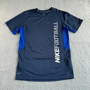 NEW Nike Football Shirt Boys Extra Large Blue Athletic Top Colorblock Dri-Fit - Picture 1 of 10