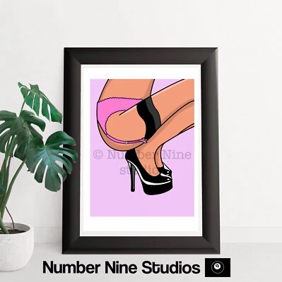 Pinup Pop Art Illustration Artwork Print A3 signed, limited to 500 prints - Image 1 of 4