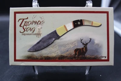 Cuchillo carpeta Trophy Stag Damascus Ts-198 DM CON funda Foto 1 de 4