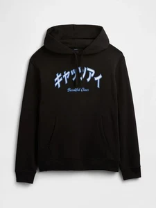 GAP x Cats Eye Hoodie Japanese Logo Black Unisex Japan Exclusive Sizes XS - XL - Picture 1 of 9