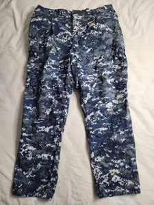 US Navy Digital Camo Cargo Working Pants Trousers Mens Size XL Blue Combat USA - Afbeelding 1 van 11