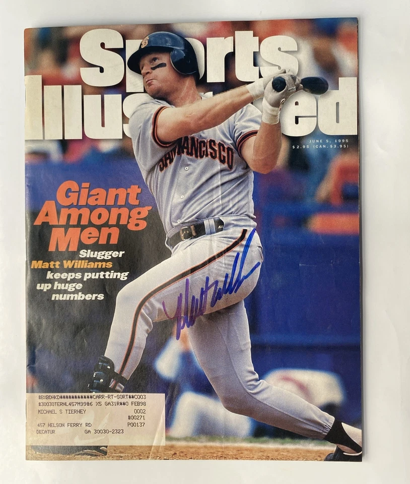 Matt William Autógrafo Firmado Deportes Ilustrados Gigantes de San Francisco Béisbol Foto 1 de 1