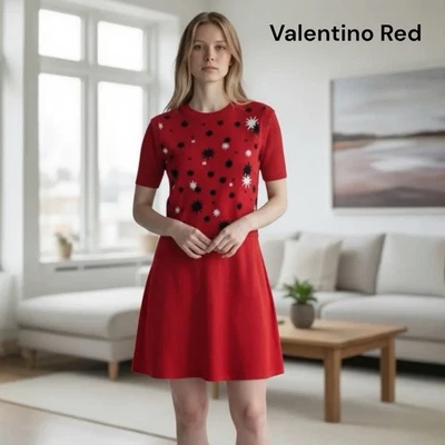 VESTIDO DE PUNTO ROJO VALENTINO Foto 1 de 4