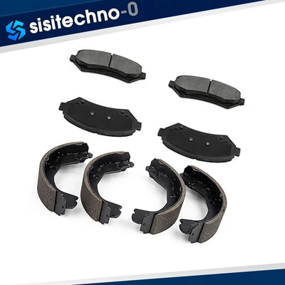 Pastillas de freno delanteras y traseras de cerámica y zapatas de tambor para Chevrolet Venture 2000 2001 Foto 1 de 4