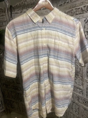 Ezekiel Trinidad Men's Short Sleeve Striped Shirt Size Large - Image 1 of 4