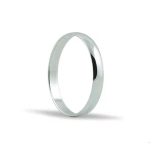 Alianza oro Blanco 18k 750 mls. Lisa 3 MM. Medida 19 - Imagen 1 de 4