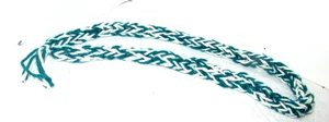 LUAU LEI blue white yarn braided 38"  long (sew rm cab F) - Picture 1 of 3