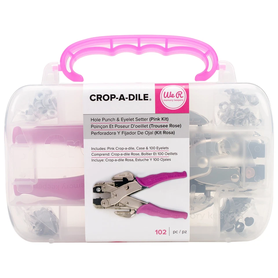 We R Memory Keepers 70908 Crop-A-Dile Punch Kit-Pink - Image 1 of 1