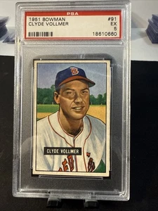 1951 Bowman - Clyde Vollmer #91 - PSA 5 - Picture 1 of 6