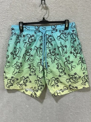 Costume da bagno uomo Grateful Dead Dancing Bears taglia media foderato in rete tasca - Immagine 1 di 4