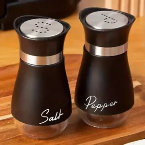 2Pcs New Lovely Salt And Pepper Shakers Pots Dispensers Cruet Jars Set UK - Picture 1 of 13