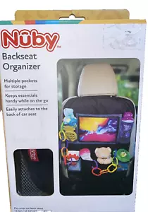 NUBY Organizer Sedile Posteriore per Bambini con Tasche Multiple per Stoccaggio Nero - Foto 1 di 3