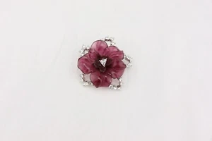 Nolan Miller Flower pin Brooch Purple w/ box  Glamour Collection French Chateau  - Picture 1 of 8