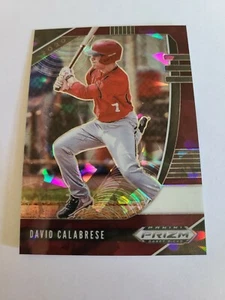 David Calabrese 2020 Panini Prizm Purple Cracked Ice 09/23 PDP82 Anaheim Angels  - Picture 1 of 10