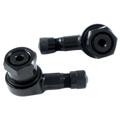 2x Winkelventile Motorrad  Aluventile Schwarz 11,3mm Ventile Eckventil Ventil - Bild 1 von 3