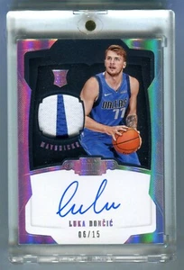 🔥 Luka Doncic 2018-19 Panini Dominion ROOKIE Patch On Card Auto Silver #6/15 RC - Picture 1 of 2