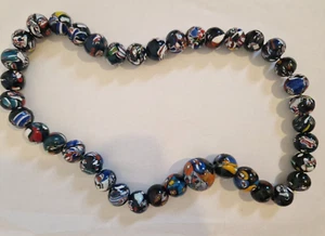 Handmade Colorful Bead Necklace - Unique Artistic Jewelry - Zdjęcie 1 z 7