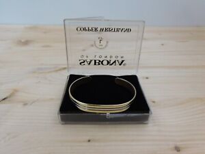 Sabona of London Duet Gold & Silver Plated Copper Wristband/Bracelet Size L 6.5"