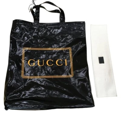 Gucci Women’s Tote Bag Signature Gucci Logo Print Black Color Sz M - Image 1 of 4