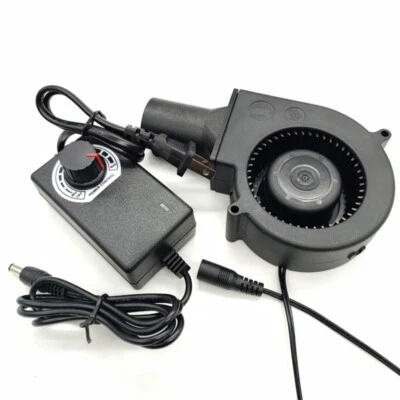 9733 9cm 12V 2.94A small portable blower fan with power supply speed controller - Image 1 of 4