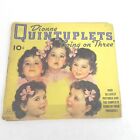 VINTAGE 1936 DIONNE QUINTUPLETS GOING ON THREE PICTURE BOOK ROUGH SHAPE