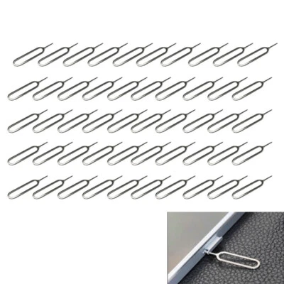 50PCS Eject Sim Card Tray Remover Pins Needle Key Tool for cell Phone - Image 1 of 4