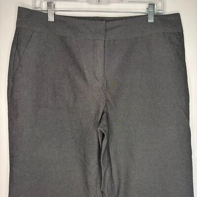 Pantalón de mujer KENNETH COLE 14 pierna ancha gris elástico ropa de trabajo carrera Foto 1 de 4