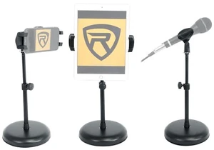 Rockville iStand 7 iPad/iPhone/Smart Phone/Tablet Adjustable Kick Drum Mic Stand - Picture 1 of 12