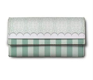Cream Color Pattern Multicolor Faux Leather Printed Women's Wallet Purse - Picture 1 of 4
