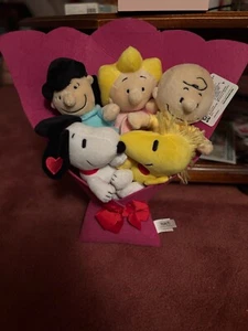 VALENTINE'S DAY PEANUTS PLUSH BOUQUET, NEW. - Picture 1 of 1