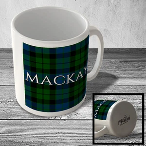 MUG_CLAN_657 MACKAY surname (MacKay Modern Tartan) (full background) - Scottish - Picture 1 of 1