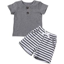 Newborn Toddler Baby Boy Leisure Sports T-shirtShorts Outfits Set Clothes New