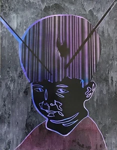 Jean Claude CHASTAING - Pittura A Olio Su Foto - Il Bambino Connesso 1 - Picture 1 of 1