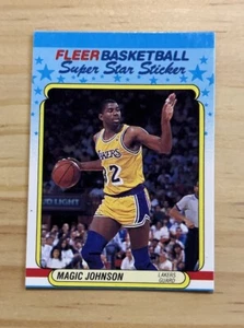 1988-89 Fleer #6 Magic Johnson NBA HOF Los Angeles Lakers Sticker - Picture 1 of 2