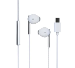 Cuffie auricolari stereo con filo microfono mini cuffiette cavo USB C smartphone - Picture 1 of 7