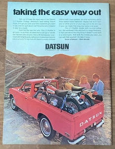 70s Datsun Poster Vintage Magazine Ad Lil Hustler Truck Mens Vtg DIY Wall Art - Imagen 1 de 2