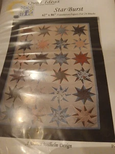 Quilt Ideas Star Burst 62x86 foundation for 24 blocks pattern - Picture 1 of 1