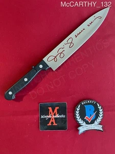 Jenny McCarthy coltello autografato firmato vero 8" acciaio urlante pugnalato Beckett COA - Foto 1 di 6