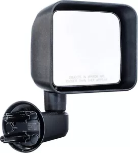 Mirror For 2007-2017 Jeep Wrangler Right Manual Folding Textured Black CH1321271 - Picture 1 of 4