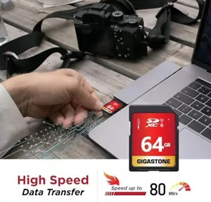 Gigastone 64GB SD Card 2-Pack, Memory Card for Cameras Full HD Video - UNOPENED - Picture 1 of 6