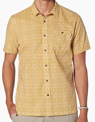 REEF Tribe s/s Yellow Gold Short-Sleeve Men's Casual Shirt. - Image 1 of 2