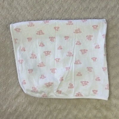 Little Me Rosa Blanco Osos de Peluche Bebé Manta Nubes Flores Arco Lovey Foto 1 de 4