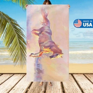 Oversize Horse Beach Towel Quick Dry Microfiber Bath Towels Travel Large 30x60 - Picture 1 of 9