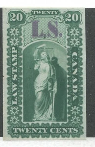Upper Canada 1864 20 cents Law Society Plate Proof on India paper - Bild 1 von 1
